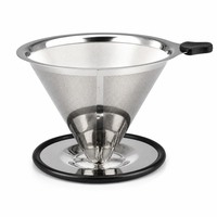 Filtres à café réutilisables portables en maille métallique de fil d'acier inoxydable sinterisé gravé, disques filtrants microniques, paniers filtrants, tissus filtrants ISO9001