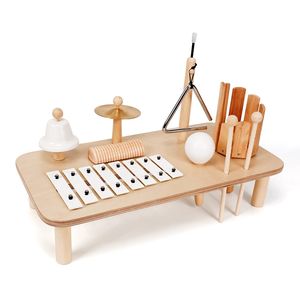 Caja musical de madera, conjunto de instrumentos de percusión Orff, equipo educativo de música para aprendizaje temprano, para el desarrollo cognitivo y el juego - Product Image 5