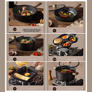 16-Mảnh Bền Titan Không Dính Đồ Nấu Nướng Thiết Lập Với Nước Sốt Pan Soong Chiên Sâu Pan-Pfos/Pfoa Miễn Phí Cảm Ứng Sẵn Sàng - Product Image 5