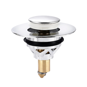 Push Button Sink Stopper 2.8 Inch Round Anti Corrosion Compression Drain Plug For Washbasin Bathroom Use - Product Image 1