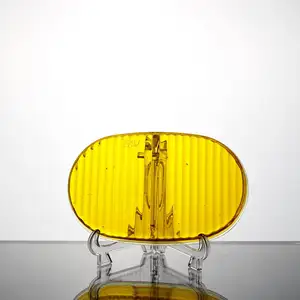 Molde de Color con forma de tamaño personalizado de fábrica, resistente al calor, cubierta de lámpara de cristal para faro delantero de coche de borosilicato de alta calidad