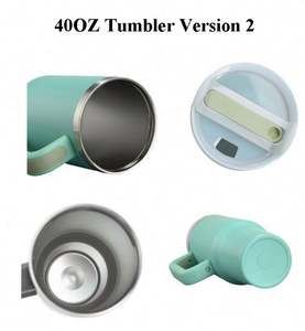 Tasse à café de voyage sous vide à double paroi en acier inoxydable personnalisée 30Oz 40Oz Tumbler avec poignée - Product Image 2