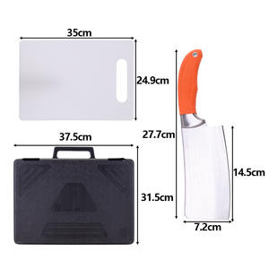 Ensemble de couteaux de chasse en acier inoxydable de haute qualité pour la préparation de la viande, kit de survie en extérieur avec planche à découper - Product Image 2