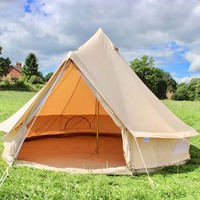 Tente cloche de camping en coton, 2 m, 5m, toile