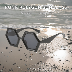 แว่นกันแดดทรงเหลี่ยมแฟชั่นพังก์ UV400 สีแดง โลโก้สั่งทำได้ ยูนิเซ็กส์ หรูหรา สำหรับชายหาด - Product Image 6