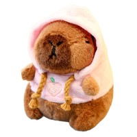 Porte-clés Capybara en peluche super doux et mignon, vente en gros, petit pendentif pour sac à dos d'étudiant, figurine multifonctionnelle pour machine à griffes