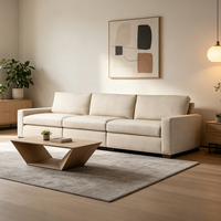 Canapé modulaire moderne OEM, design personnalisé, confort et longévité, canapé 3 places avec coussins rembourrés pour salon