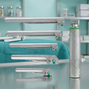 ชุดเครื่องมือส่องกล่องเสียงแบบไฟเบอร์ออปติก MIRHA INST Surgical Miller คุณภาพเยอรมัน ผลิตจากสแตนเลสสตีล พร้อมอุปกรณ์ดมยาสลบแบบแมนนวล 5 ชิ้น มาตรฐาน EN - Product Image 4