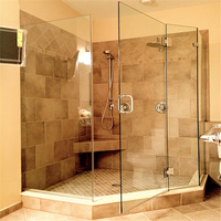 Cabine de douche carrée sans cadre pour hôtel, ensemble complet, design moderne, garantie 5 ans