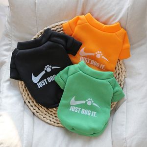 Pet Dog Clothes Fleece Lined Crew Neck Sweatshirt With Letter Print For Cats And Dogs Red Green Yellow Black - Product Image 2
