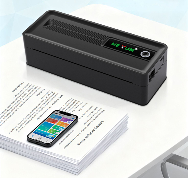 A4 Portable Thermal Printer Ink-Free Compact Effortless On-the-Go Printing +USB Interface 2600mAh Battery 300dpi Stock
