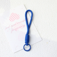 Porte-clés en corde de nylon multicolore, anneau, cordon, bracelet, porte-clés, macaron, mode, téléphone portable, bracelet de poignet extérieur, porte-clés