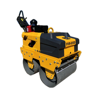 Compacteur de sol à double tambour vibratoire hydraulique de 330 kg, 550 kg, 800 kg avec moteur et pompe