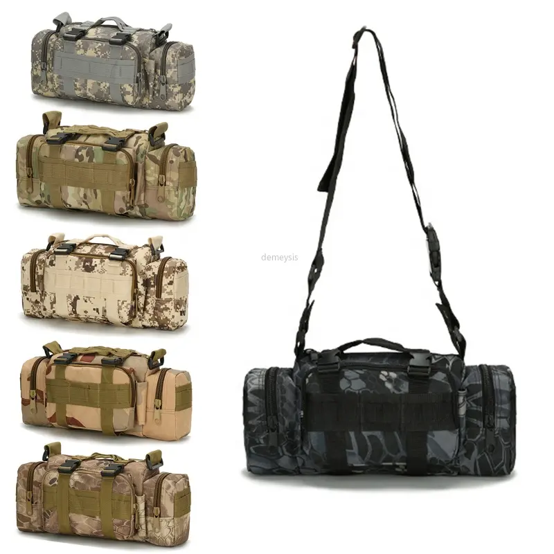 Wholesale 600d Outdoor Sport Molle Durable Fishing Waterproof Camera 3p Riding Buckle Shoulder Multifunction Messenger Bag