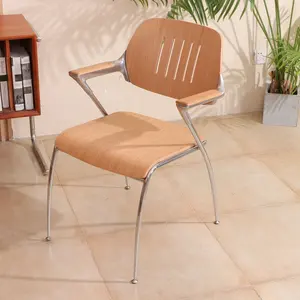 不锈钢腿家具仿古椅意大利现代餐厅用餐椅