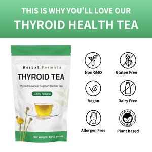 Té Herbal para el Equilibrio Hormonal Femenino, Bolsitas de Té de Rosa, Crisantemo, Diente de León y Poria, Mezcla Natural para el Bienestar y Apoyo de la Tiroides, Té Desintoxicante Natural - Product Image 3
