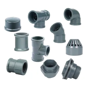 PVC-Fittings Rohre und Namen Sanitär von pn16 Fitting Kunststoff 90-Grad-Winkel-Kreuzverbindungshülsenverbinder Rohr mit großem Durchmesser