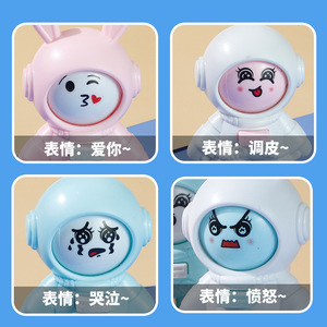 Rabbit Astronaut Rock Paper Scissors Face Changing Toy <b>Plastic</b> Fidget Toy For Kids 4 7 Years Old Unisex <b>Animal</b> Styling - Product Image 3