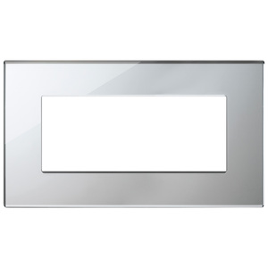 Plaque d'interrupteur murale Ice Silver 18,4 x 11,6 cm avec une hauteur de 3,3 cm pour un design d'intérieur moderne - Product Image 1