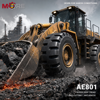 Pneu OTR AE801 23.5-25 26.5-25 L5 à motif super profond pour l'exploitation minière, usage intensif, 40PR, pour chargeuses de roches de carrière et déchiqueteuses de scories d'acier