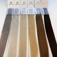 Vente en gros d'usine d'extensions de cheveux humains vierges cuticules alignées pour V cheveux clairs teints style droit avec kit de colle