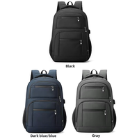 Sac à dos pour ordinateur portable de grande capacité 15,6 pouces pour hommes, bretelles réglables, nylon haute densité, tissu facile d'entretien, sac de voyage d'affaires