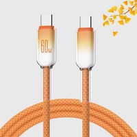 Câble de charge rapide USB-C vers USB-C en nylon tressé multicolore 1/2M pour iPhone 17 16 15 Samsung