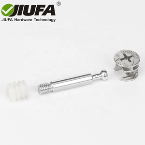 JIUFA Đồ Nội Thất Phần Cứng Lắp Kẽm Hợp Kim Fastener Kết Nối Kim Loại Doanh Bolt Lắp Nhựa Dowel Lệch Tâm Cam - Product Image 3