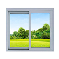 Ventanas Corredizas Modernas de Aluminio con Malla de Fibra de Vidrio para Oficina y Hogar