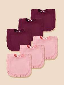 Babero con volantes, con fuerte absorción de agua, material suave y transpirable, adecuado para bebés de 0 a 3 años. - Product Image 1