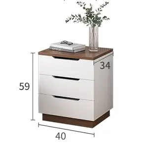 hotel home bedroom furniture white lamp bedside table smart nightstand