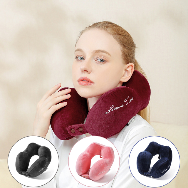 Airplane Support Travel Massage Pillows Comfortable Pillows Home Sleep Memory Foam Neck U-Shape Pillows
