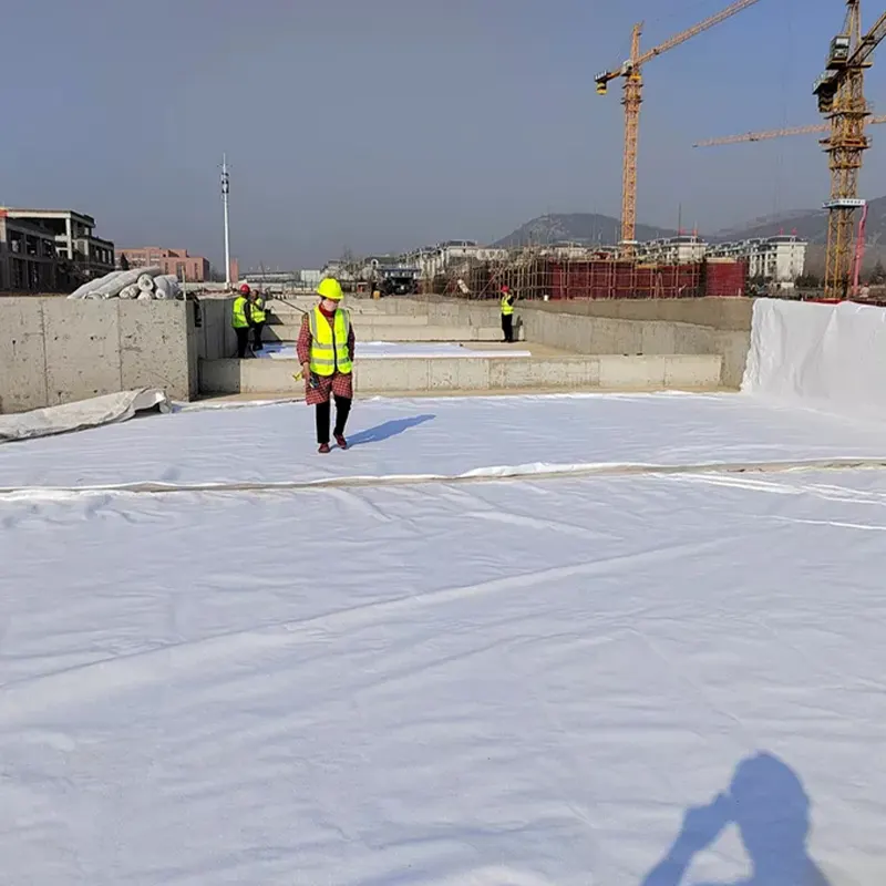 도로 층을 위한 짠것이 아닌 열 짧은 안정되어 있는 섬유 geotextile PP 안정되어 있는 섬유 geotextile 200g/m2 300g/m2 400g m2