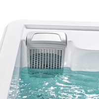 Piscine Spa Extérieure Autoportante Rectangulaire Moderne en Acrylique Écologique avec Massage Sans Fin pour Hôtels