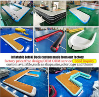 Radeau de pêche eau flottant Jet Ski Yacht Pad Dock Island gonflable teck couleur plate-forme Dock