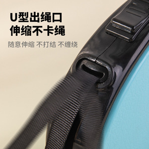 Laisse rétractable automatique pour animaux de compagnie, bleu ciel, matériau ABS, pour chiens de petite et moyenne taille - Product Image 3