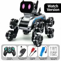 Voiture télécommandée en plastique pour enfants, chien robot intelligent, jouet mécanique électrique transformable à huit roues avec détection de geste et cascades