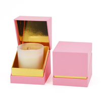 Boîte à bougies rigide noire et or de luxe, emballage personnalisé OEM ODM pour cadeaux d'aromathérapie
