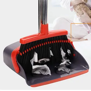 High Quality stainless steel Long Handle Hotel Kitchen Magic Sweeper scraper Broom And Dustpan Set For Home