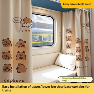 <span class=keywords><strong>Rideau</strong></span> occultant jetable pour compartiment de couchage de train, lits superposés de dortoir, style pastoral, motif uni - Product Image 4