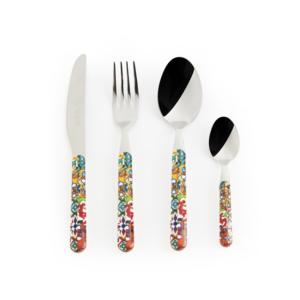Juego de Cubiertos Excelsa de 16 Piezas, Acero Lisboa, Mangos con Diseño Multicolor, Vajilla para Fiestas - Product Image 2