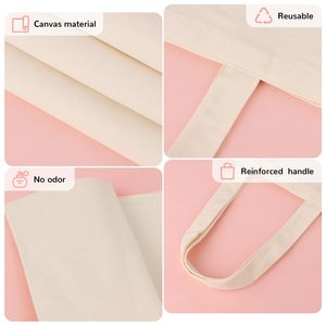 Bolsa de Tela de Algodón Gruesa para Decoración, Manualidades, Pintura, Reutilizable, para Diseñadores, Bolsa de <span class=keywords><strong>Compras</strong></span>, Promoción Escolar - Product Image 6