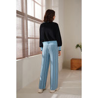 Haute qualité col en V à manches longues costume 70% Woolpant 2 pièces ensemble femmes pull tricot deux pièces ensemble