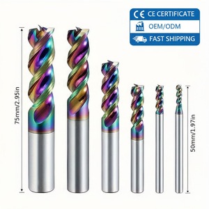 Fresa in alluminio fresa inserto terminale fresatrice 4mm 6mm 8mm 10mm 12mm 3 flauti in carburo di tungsteno punta fresa con rivestimento Dlc per CNC - Product Image 1