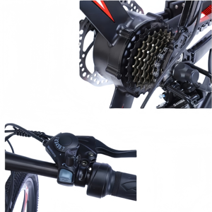 Vélo de montagne électrique pour adultes, 21 vitesses, moteur 250W, frein à disque, pneus larges de 26 pouces, batterie au lithium 36V 8Ah - Product Image 3