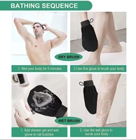 Brun Maroc Hammam Gant de gommage Gant de gommage magique Gant de retrait de bronzage Spa Sauna Kessa Gant Gants de bain exfoliants