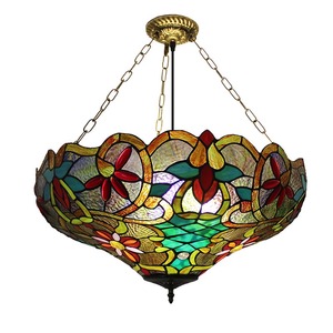 Lámparas de Mesa Estilo <span class=keywords><strong>Tiffany</strong></span> Jiyuanlux, Lámpara de Escritorio de Vidrio con Diseño de Tulipán Rojo, Base de Metal - Product Image 6