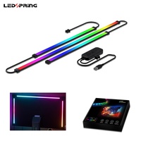 Lampu Atmosfer Gaming Imersif RGBIC Sinkronisasi Warna Layar USB LED Light Strings Lampu Latar Monitor PC Pintar