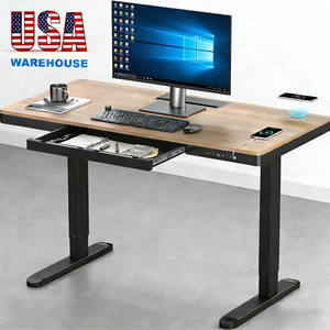 Escritorio Eléctrico Moderno <span class=keywords><strong>de</strong></span> 48 Pulgadas con Cajón, Altura Ajustable, Gestión <span class=keywords><strong>de</strong></span> Cables, Carga Inalámbrica, Puerto USB, Motor Silencioso para el Hogar - Product Image 3