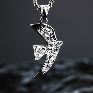 Colgante de paloma de la paz de acero inoxidable, collar minimalista para hombres y mujeres, regalo, joyería, accesorio de moda - Product Image 3